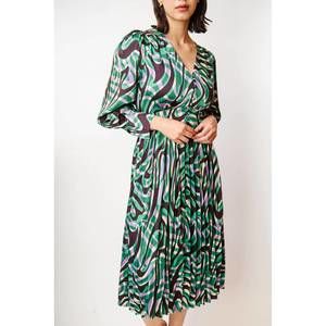 SUNCOO | Dresses | New Suncoo Celya Midi Dress In Greenpurple Print |  Poshmark
